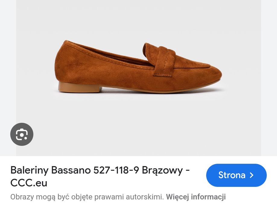 Mokasyny brązowe Bassano CCC 38