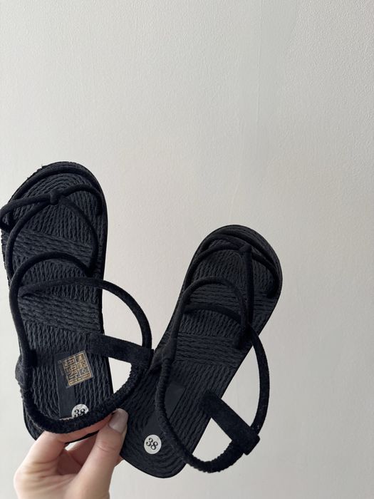 nowe sandaly czarne