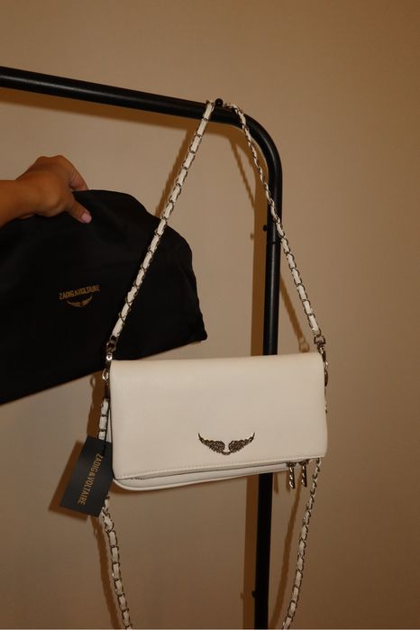 ЧИТАЙТЕ ОПИС!!Сумка клатч zadig&voltaire rock біла 27х15 см