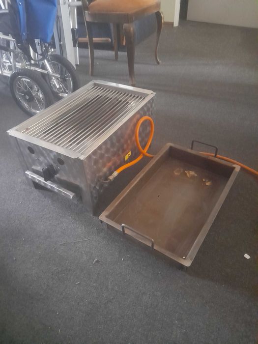 GRILL + Patelnia Gazowa Gastronomiczna 2w1 6,5kW Zobacz 100%OK !!