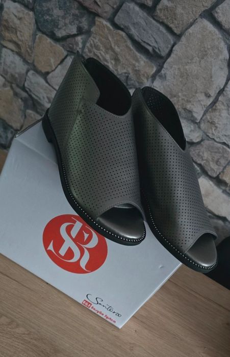 Buty saszki skóra naturalna 39 kolor platyna