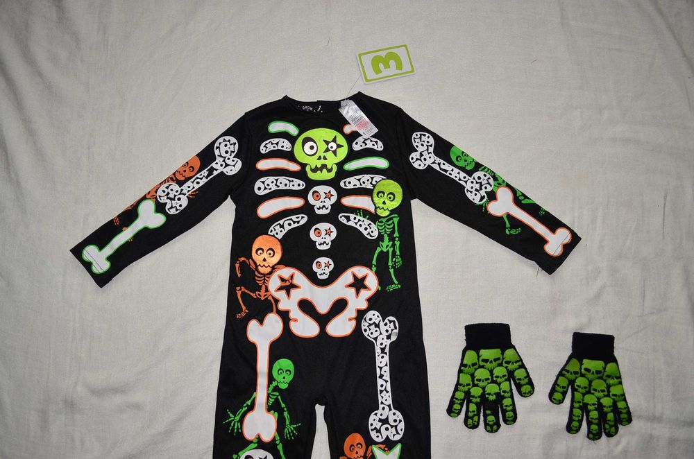 Новый костюмчик Скелетик череп кости вампир ромпер кащей Хэллоуин ночь