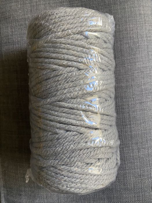 3 bobinas/ 250 metros de fio de algodāo de macramé (4mm espessurra)