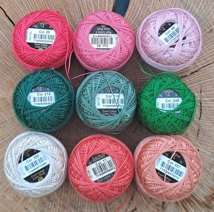Anchor Perlé nº 8 - assorted colors64552860550531122