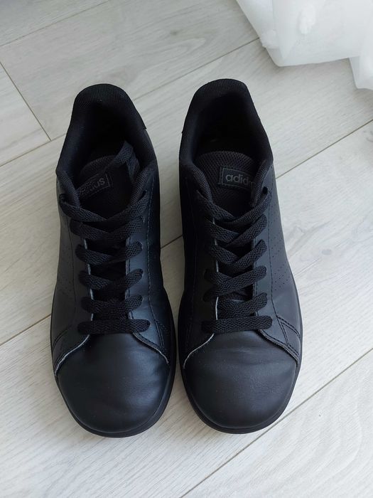 ADIDAS Buty sportowe trampki sneakersy wiązane czarne roz. 35,5