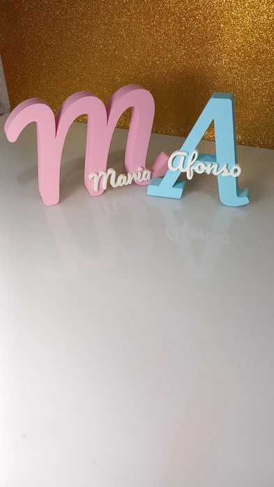 Letras Com nomes. 3D