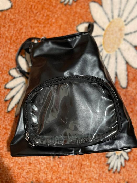 Сумка-рюкзак з прозорою вставкою