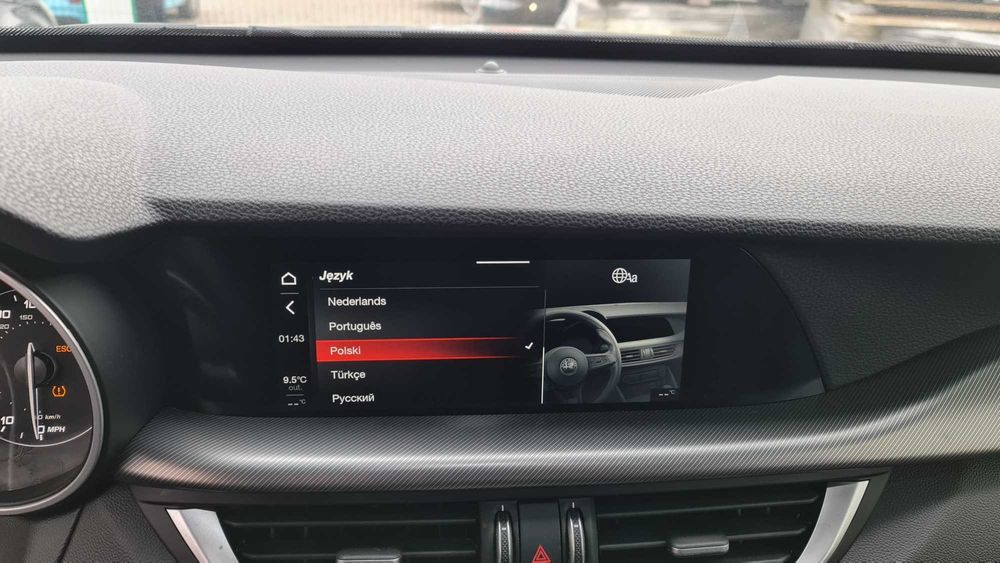 Polskie Menu Alfa Romeo Giulia Stelvio USA na Europę. Lampy kodowanie