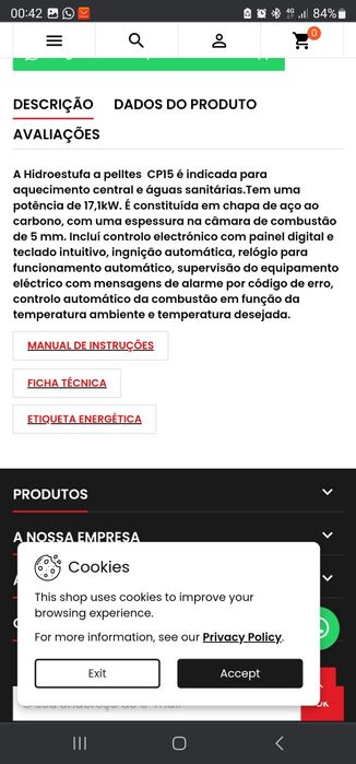 Caldeira a pellets metlor para aquecimento de radiadores