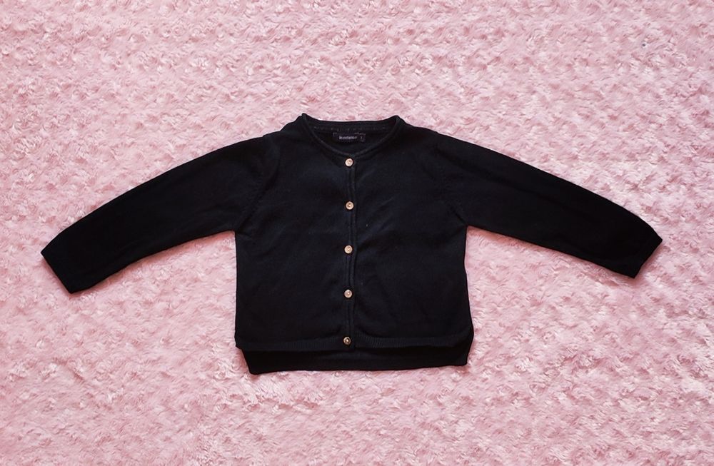 InExtenso Czarny sweterek dla dziewczynki r.98