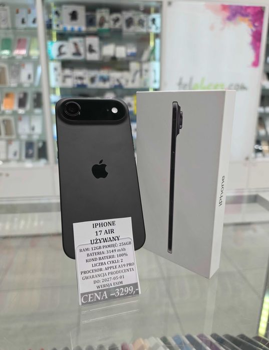 Iphone 17 Air 256GB Bat 100% GWARANCJA! Telakces Felicity *Raty 0%