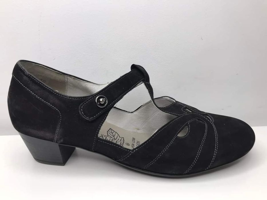 Czółenka skórzane zamszowe Waldlaufer  Rozmiar 40