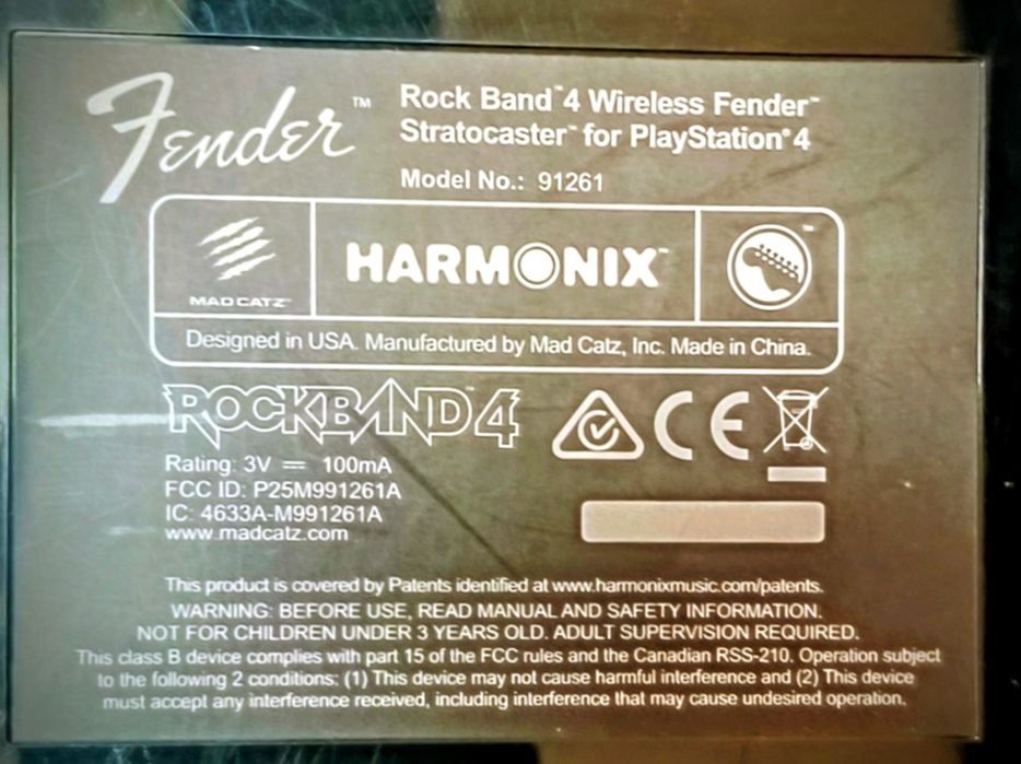 Rock Band 4 Fender Stratocaster PS4 – bezprzewodowa – oryginał