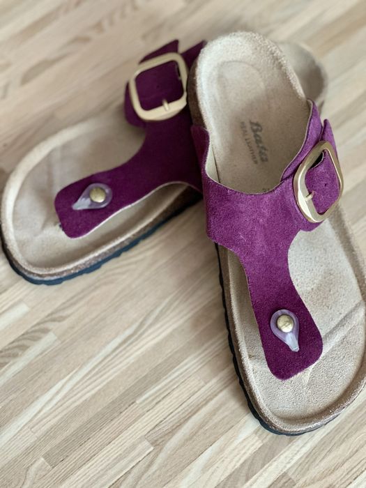 Bata klapki skórzane zamszowe 38 nowe birkenstock