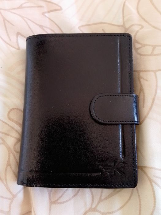 Portfel męski skórzany czarny Kochmański