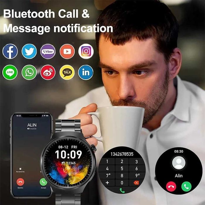 SmartWatch 4 PRO +7 pasków, rozmowy, menu PL