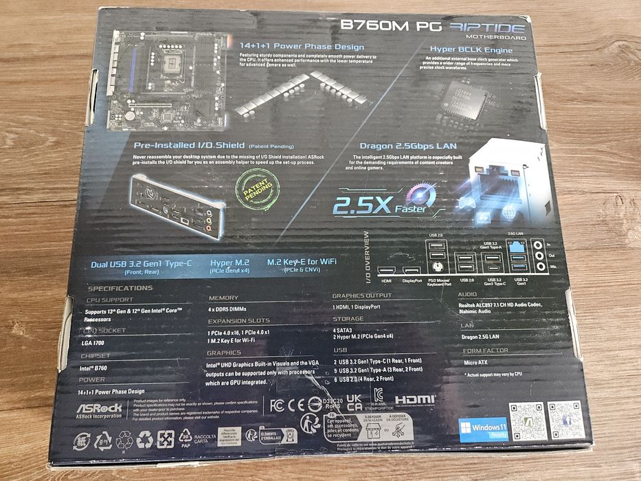 Материнка Asrock b760m PG Riptide