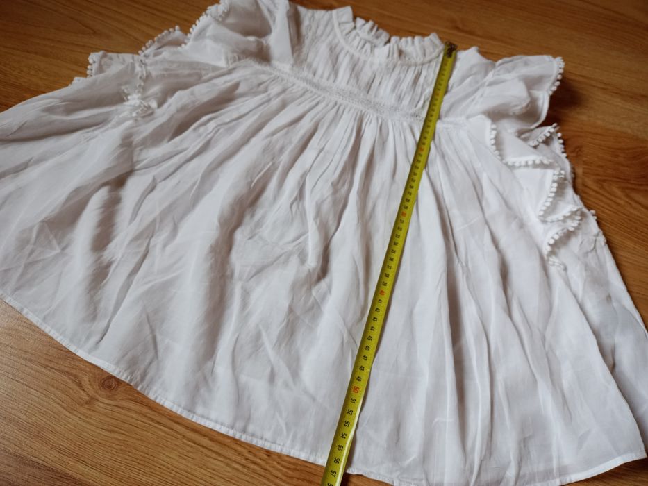 Bawełniana bluzka z falbankami h&m oversize 36 nowa kolekcja