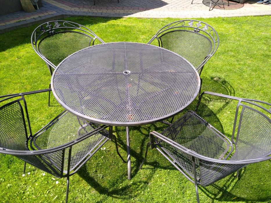 Meble ogrodowe na taras kute metalowe