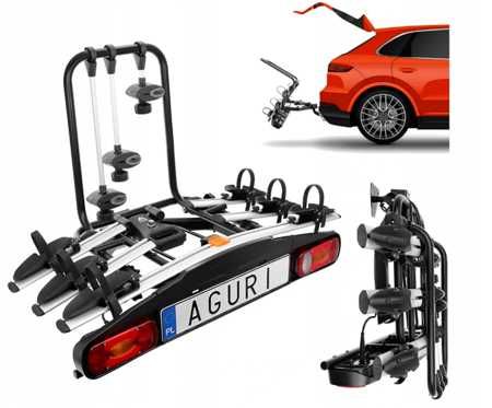 AGURI ACTIVE BIKE 3 SILVER bagaznik do przewozu rowerów