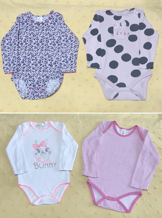 Бодіки на дівчинку 62, 68, 74, 80, 86, 92, 98 р.