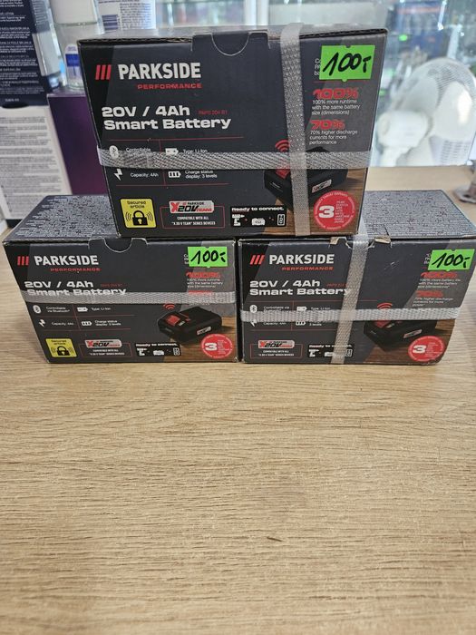 Akumulator baterie Parkside 20v 4Ah 3 sztuki