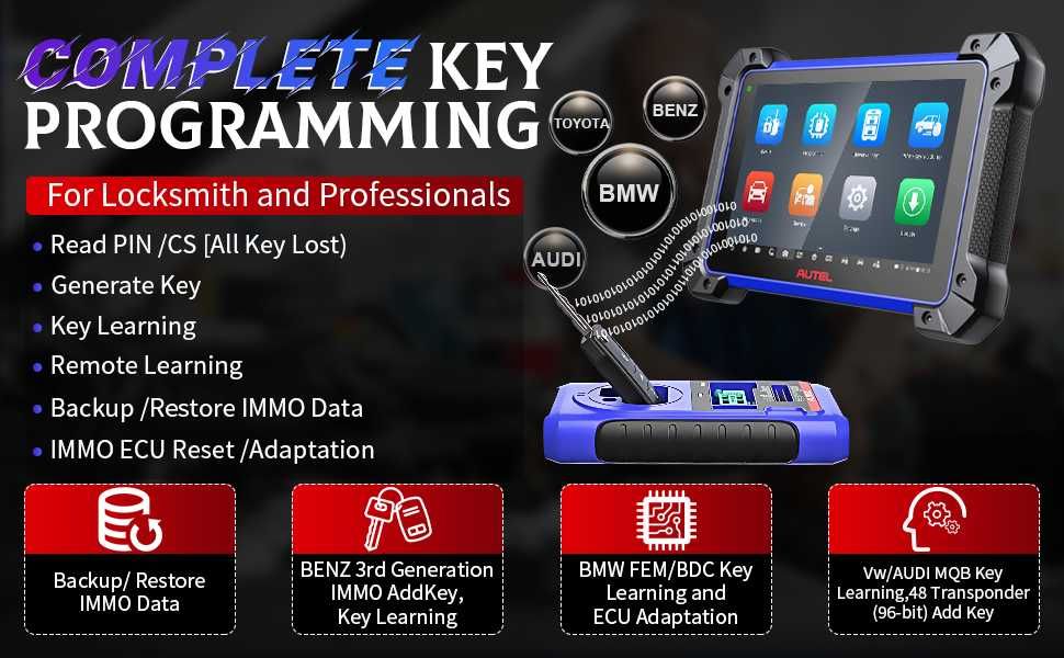 Autel IM608 II Máquina Diagnóstico OBD+ Programação IMMO Chaves (NOVO)