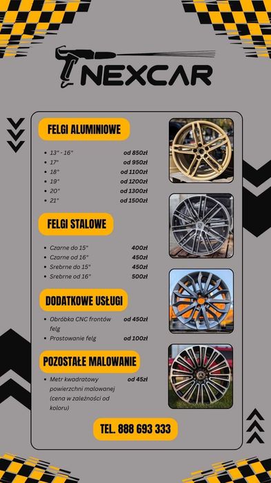 Renowacja felg regeneracja prostowanie toczen CNC MALOWANIE PROSZKOWE