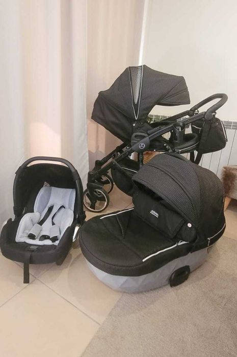 Carrinho de bebé Trio 3 em 1 Junama Diamond (Luxo e Exclusividade)-como novo
