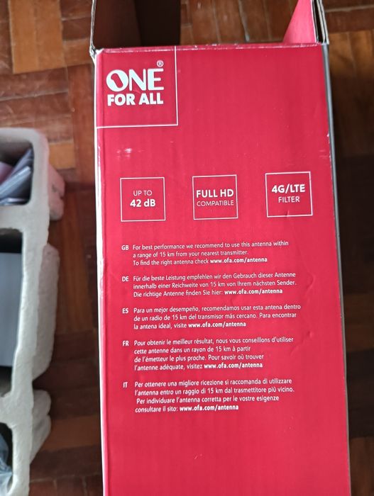 Amplificador de antena de TV para interior. Antena digital.	Novo!*