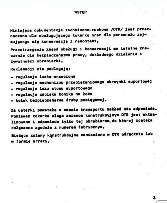 Tokarka TUM 35 D DTR