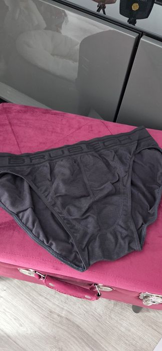 Ciemnografitowe slipy męskie bawełniane rozmiar XL