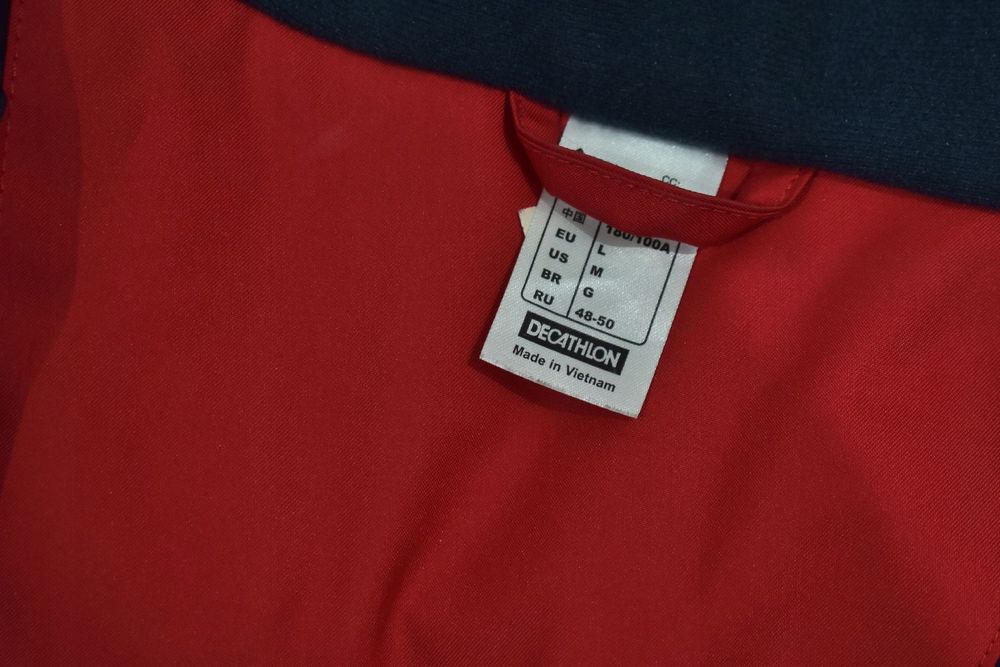 Wed'ze Męska Czerwona Kurtka Narciarska Slide 200 L