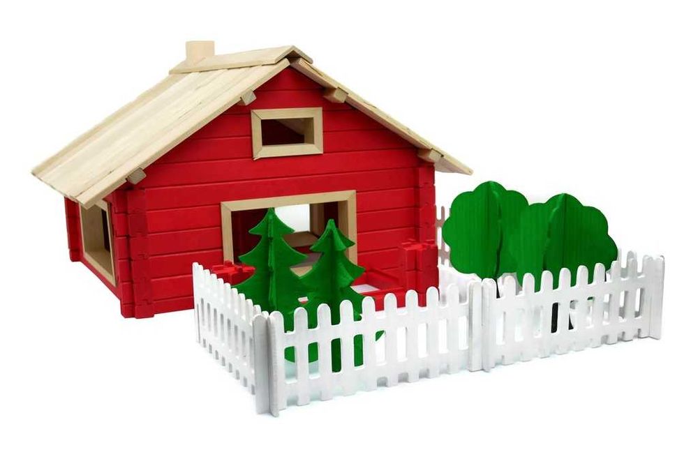 Klocki drewniane domek AMBLO