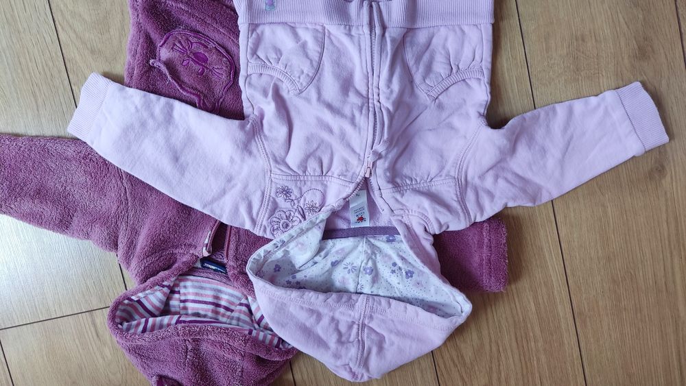 2 szt. bluza i polar dziewczęce r. 74 lupilu, cool club