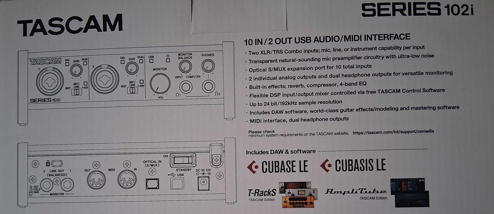 External Sound Card – Tascam Series 102i64584258669825122
