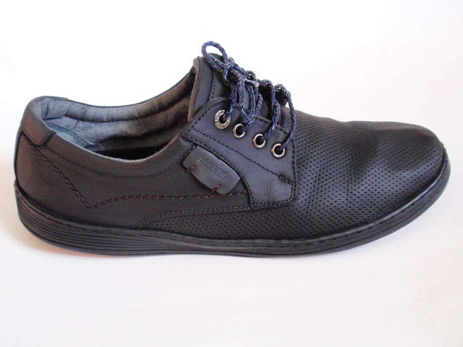 Półbuty męskie Lasocki Casual - skóra perforowana roz. EUR 43