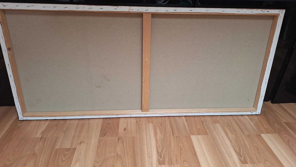 Tela a óleo "Corpos" assinada - 140x60