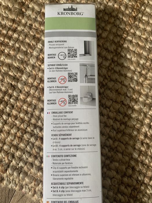 Żaluzje plisowane napięte