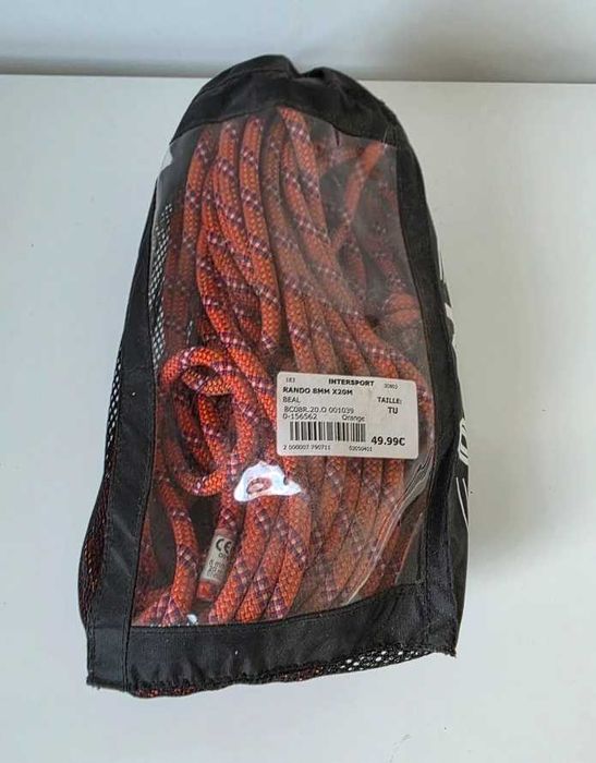 Corda nova BEAL Rando 9mm 20mt 2xmosquetao oferta
