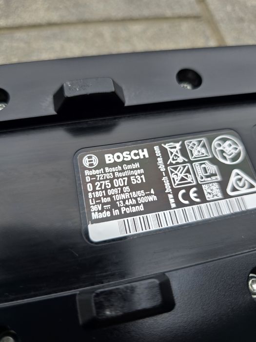 Bateria Akumulator BOSCH POWERPACK 500Wh na bagażnik 228 cykli 89% spr