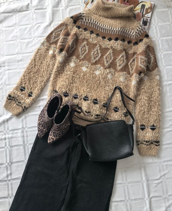 Viralowy sweter damski vintage marki Zara rozmiar M/L.