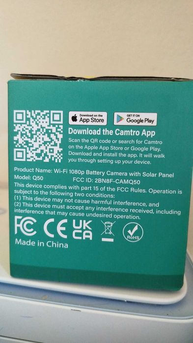Câmara de Vigilância Solar Q50 1080p Wi-Fi 2.4GHz