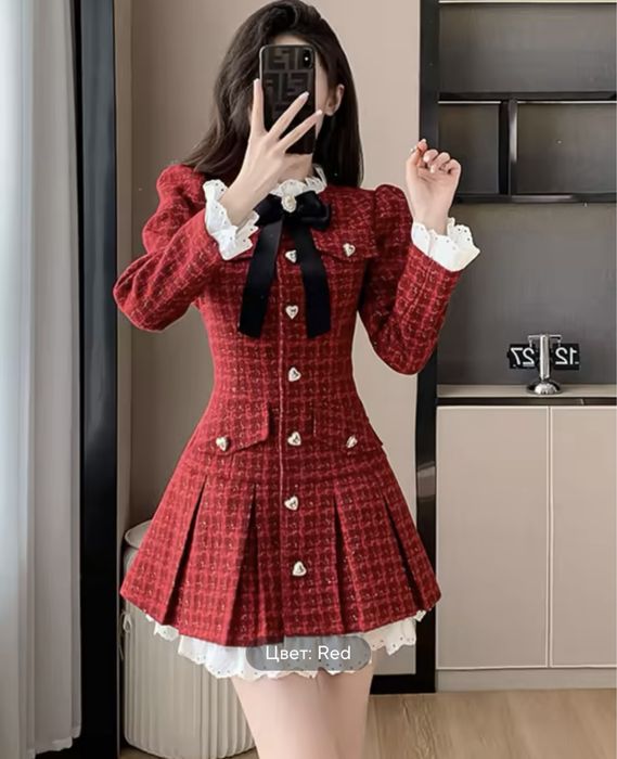 Сукня червона у французькому стилі нове lolita, jirai kei