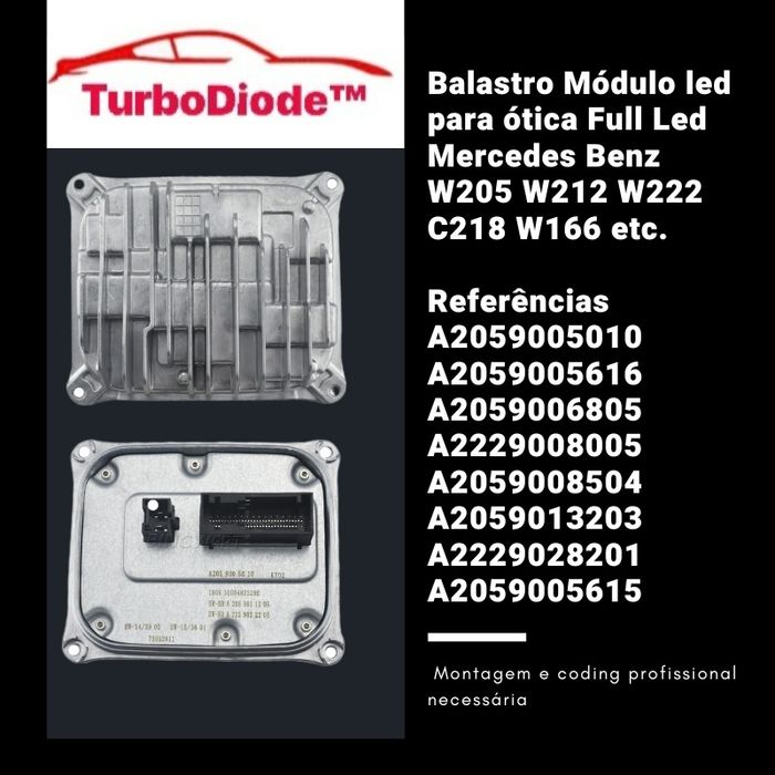 Balastro controlador ótica led  Mercedes W205 W222