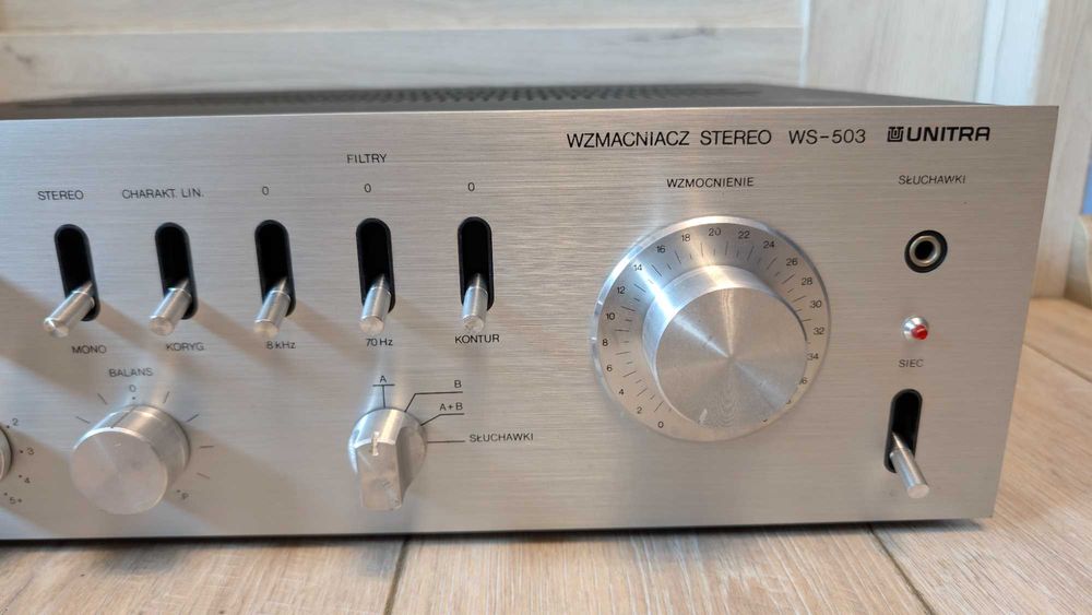 Wzmacniacz Unitra WS 503 Srebrny BDB STAN Wizualny ! DO SERWISU !