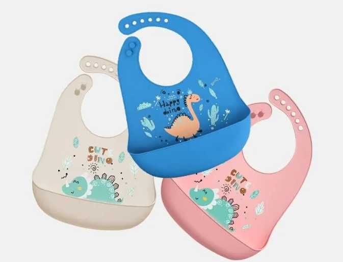 Силиконовые слюнявчики с карманом /Дитячий силіконовий слюнявчик