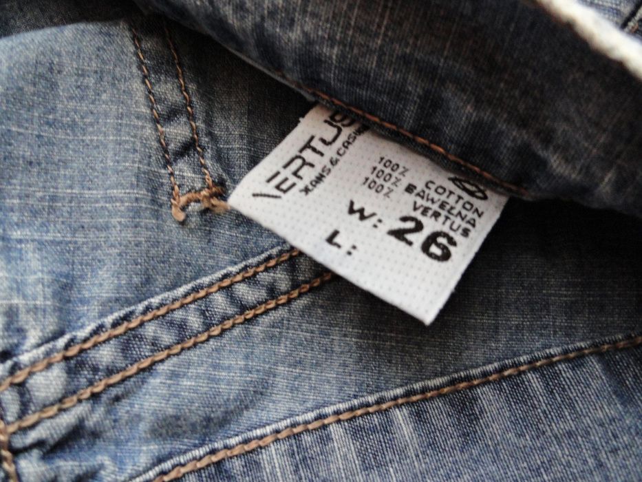 Spodnie jeansowe Vertus W: 26 XS szerokie proste