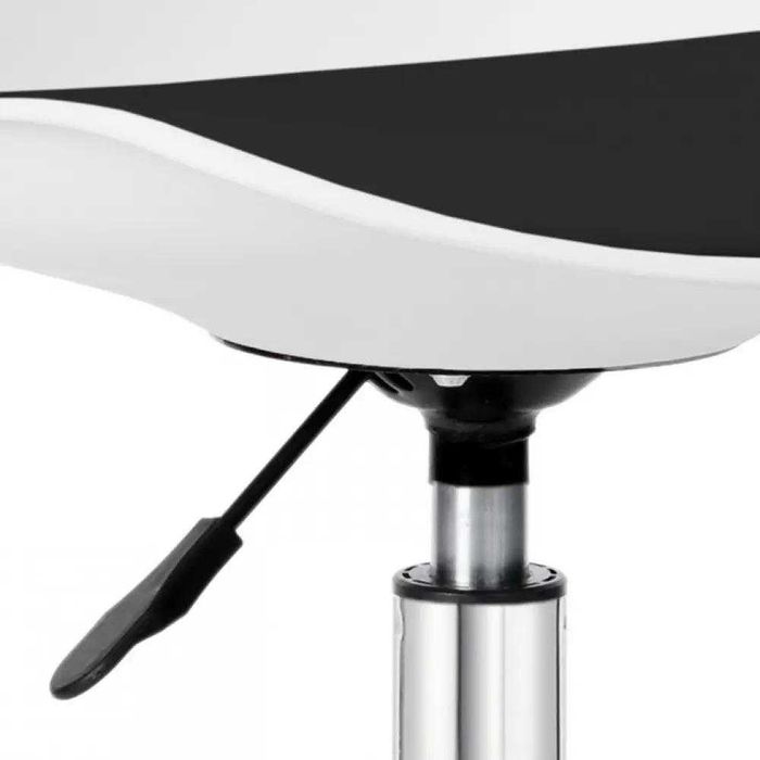 Кресло детское белое+черное на колесиках компьютерное офисное Cat