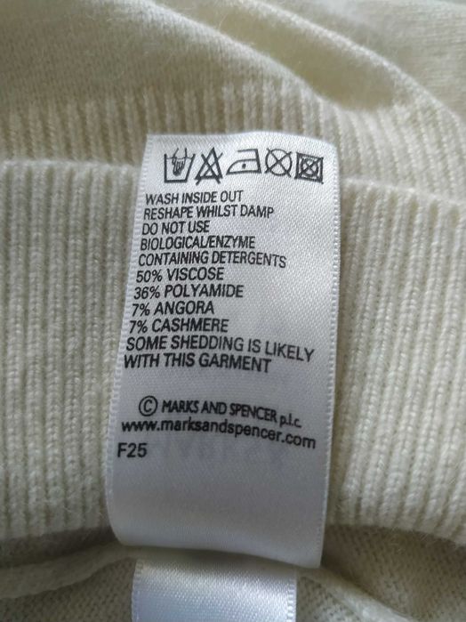 Sweter damski z angorą i kaszmirem! Marks & Spencer r.L/XL